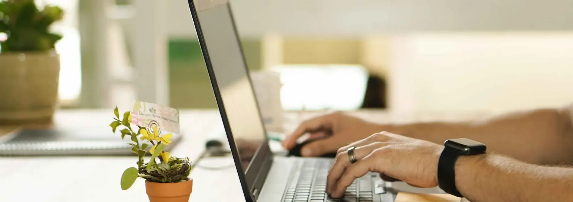 Hands typing while preparing legal documents online for US use