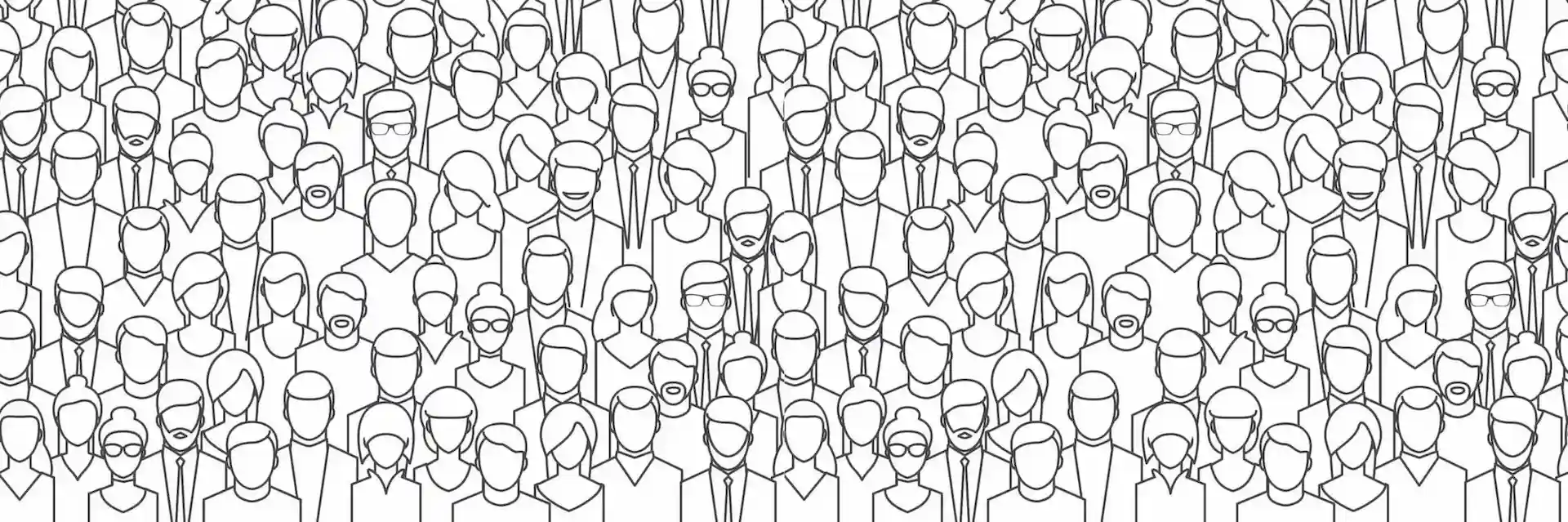 Abstract illustration representing everyday people using US legal document services